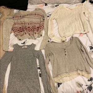 4 beautiful hollister sweaters